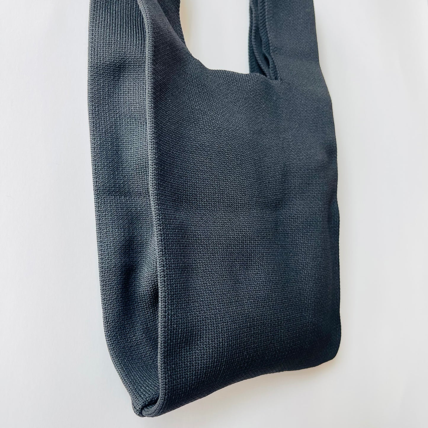 Black Knotted Knit tote