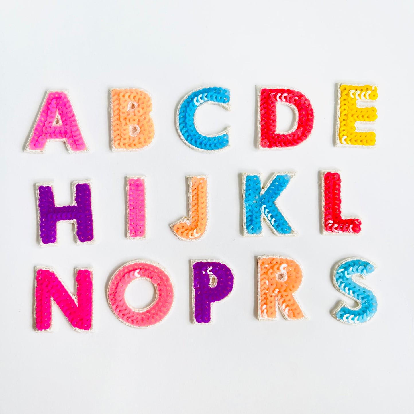 Pink Spangle Letter Patch