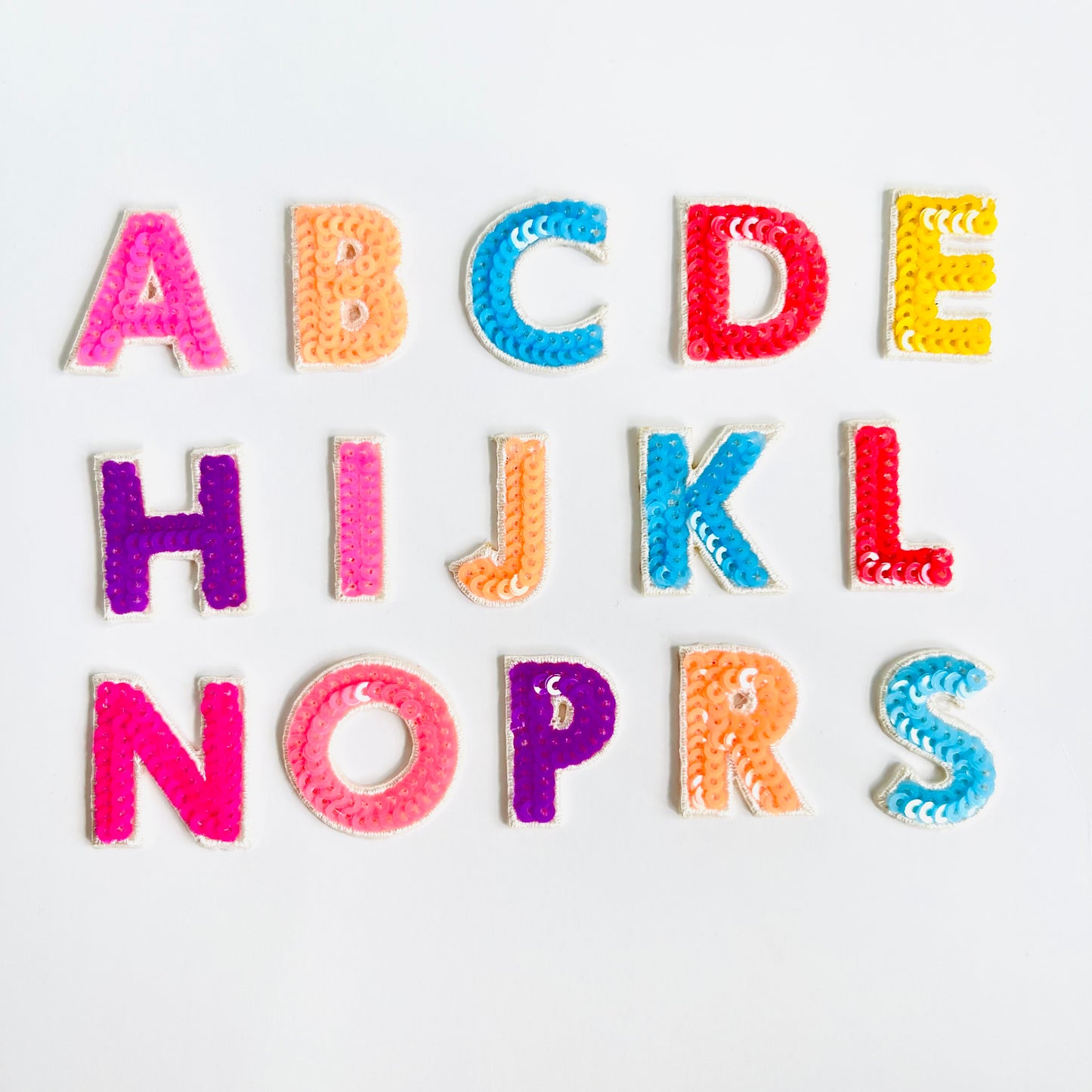 Yellow Spangle Letter Patch
